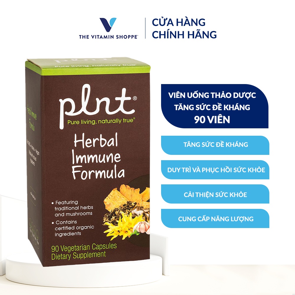 Viên uống thảo dược tăng sức đề kháng PLNT Herbal Immune Formula 90 viên