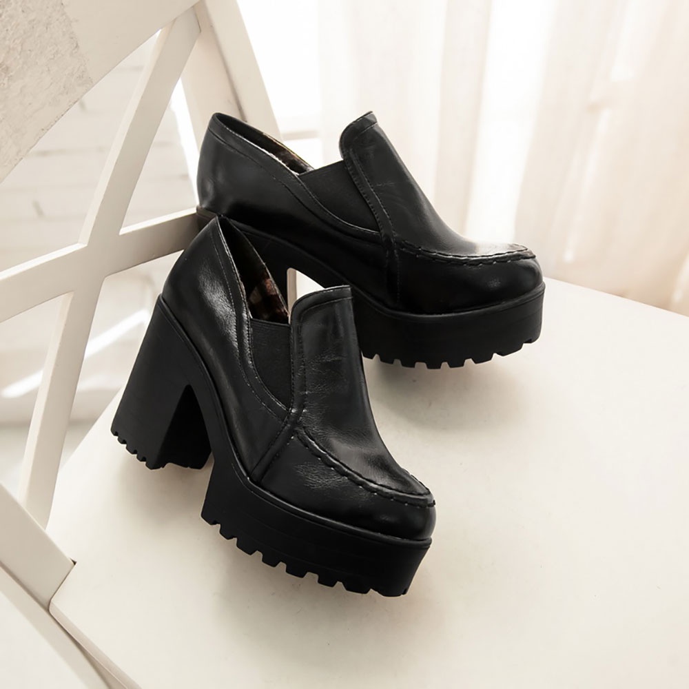 IELGY Giày Bốt Cao Gót 9cm Mũi Tròn Màu Sắc Thời Trang Cho Nữ