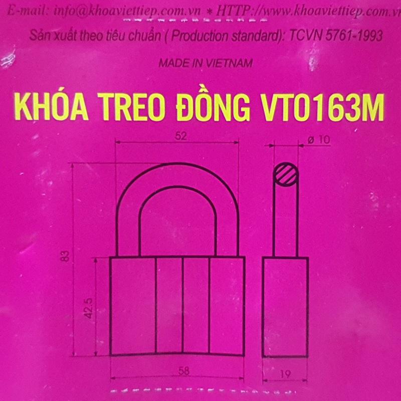 Khóa Treo Đồng Việt Tiệp VT0163M - SunShine Store