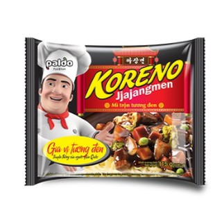 Lốc 4 mì trộn tương đen Koreno Jjajangmen 115g