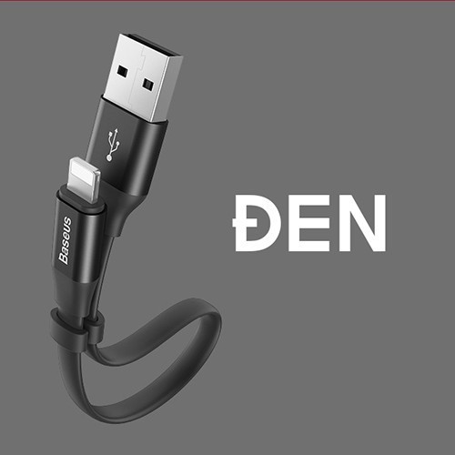 Dây cáp sạc BASEUS ngắn 23cm chân Iphone, Type C, micro