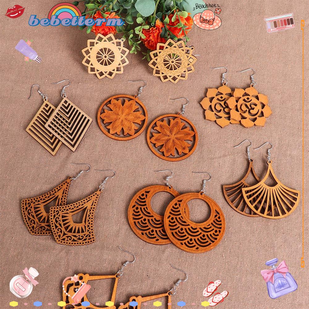 Mặt Dây Chuyền Bằng Gỗ Dùng Làm Bông Tai DIY