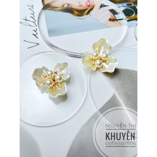 Phụ kiện mạ kim hoa trai to