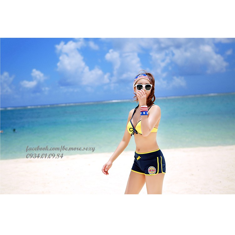 Đồ bơi dài tay Hàn Quốc khoác xanh navy | BigBuy360 - bigbuy360.vn