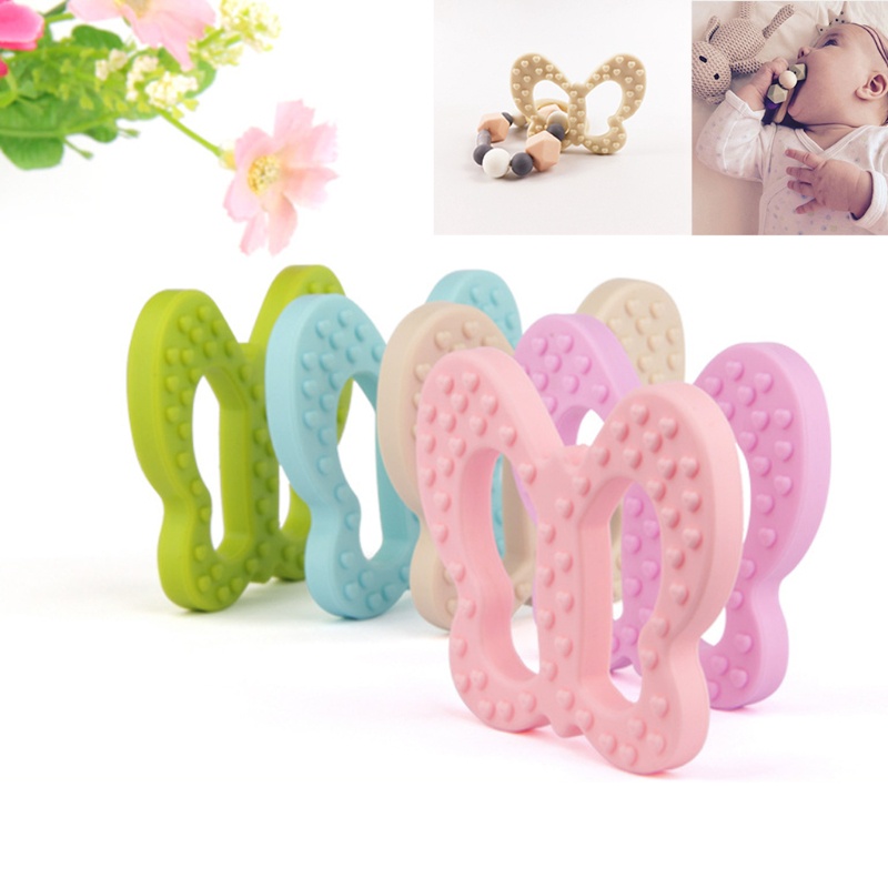 Đồ Chơi Gặm Nướu Bằng Silicone Hình Bướm Dành Cho Bé