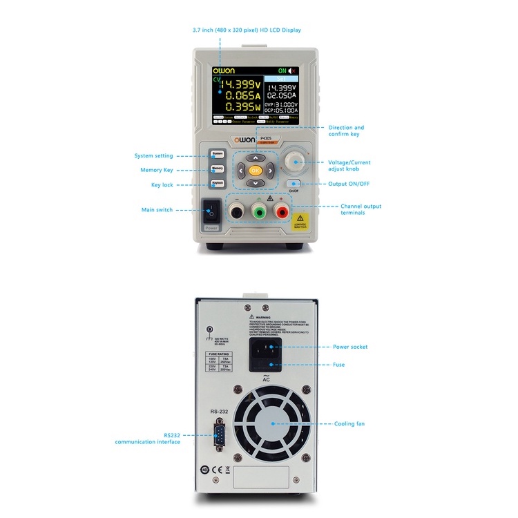 Nguồn 1 chiều DC OWON P4305