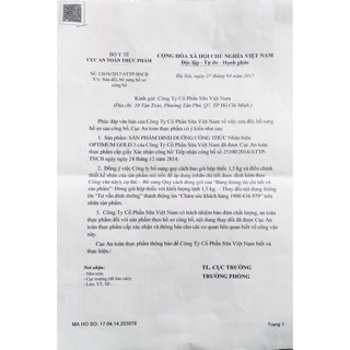 SỮA BỘT OPTIMUM GOLD SỐ 3 850G