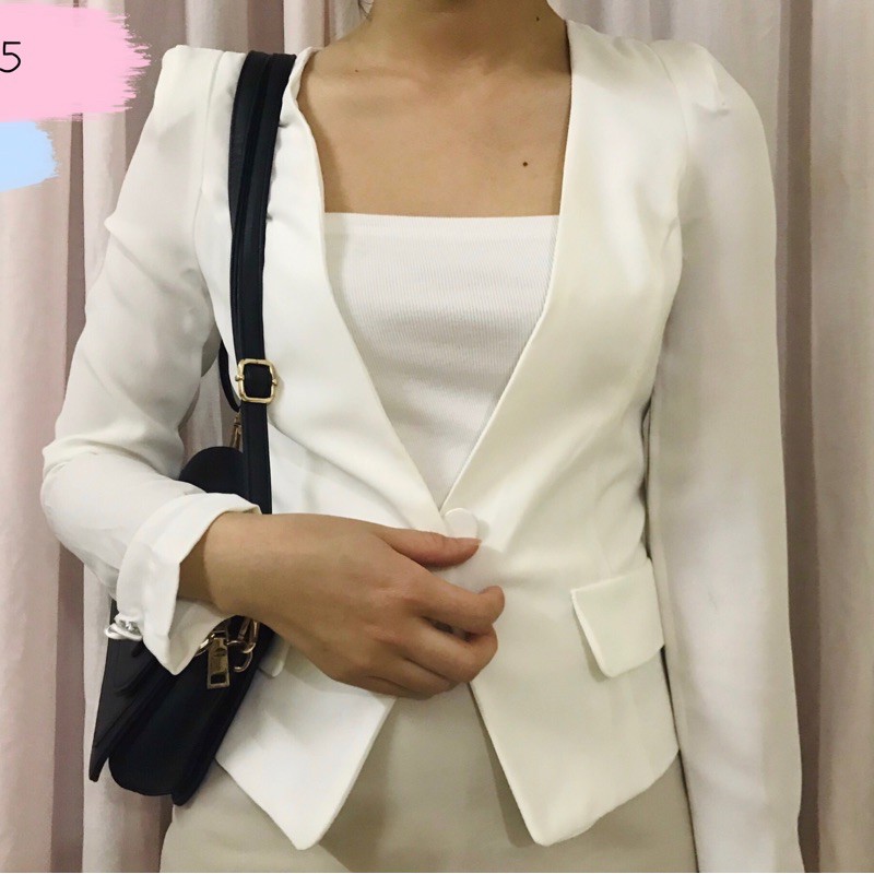 [TR05] Blazer, Vest trắng