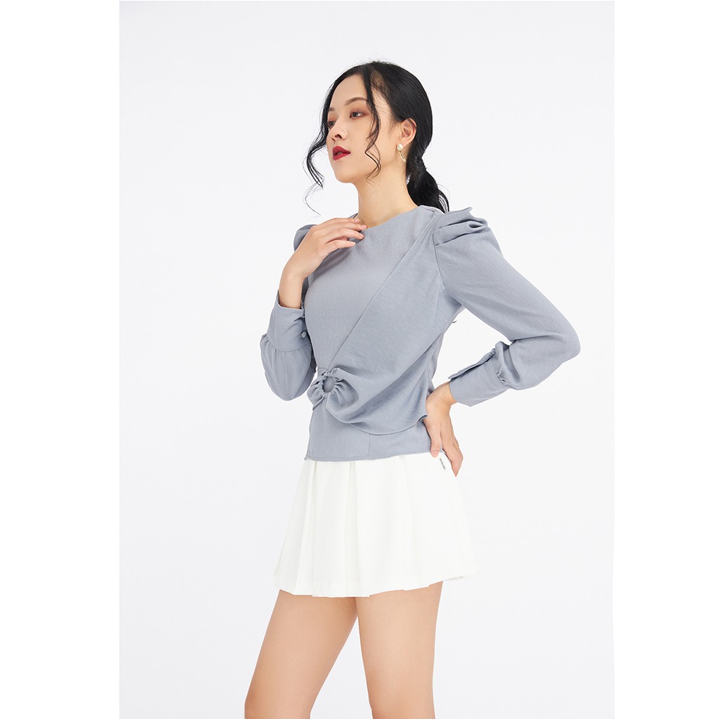 [Mã WABRM50 giảm 15% đơn 99k] Áo sơmi dài tay nhún tròn eo ASA0878 - 20Again | BigBuy360 - bigbuy360.vn