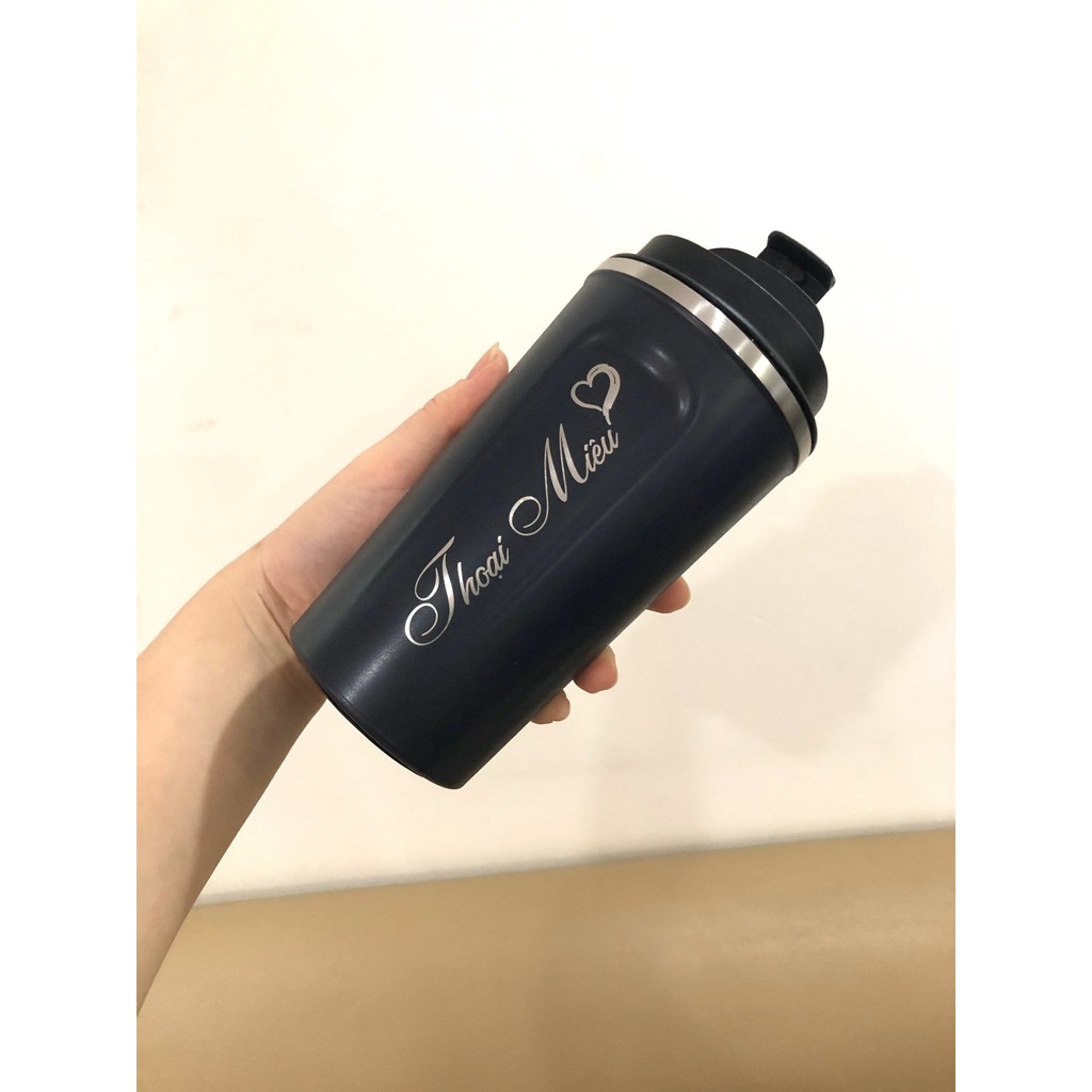 LY GIỮ NHIỆT 510ml INOX 304 KHẮC TÊN RIÊNG MIỄN PHÍ THEO YÊU CẦU. Coffeeholic phong cách Hàn Quốc  cao cấp