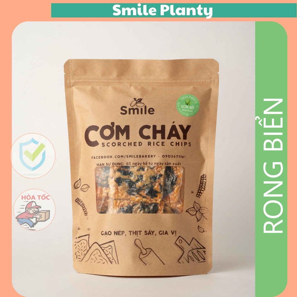 Cơm cháy chà bông rong biển 250gr, cơm cháy vệ sinh nhà làm - SmilePlanty