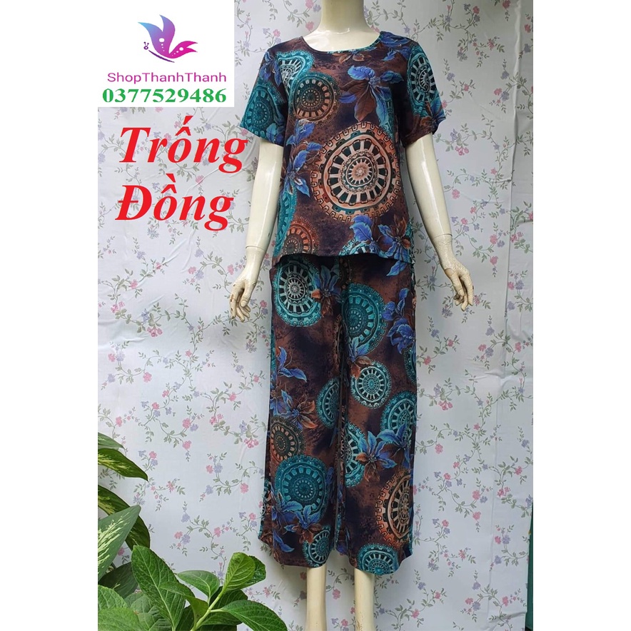 Size 2  Tổng hợp mẫu DÀI 3D ống Sớ 9 tấc Trung Niên Đồ bộ mặc nhà Big Size TOLE tôn Nhung loại 1