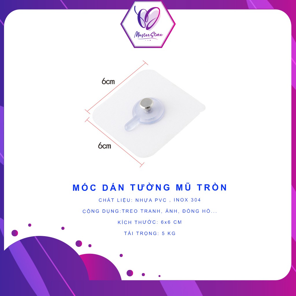 Đinh vít dán tường, móc dán tường có vít Master Store