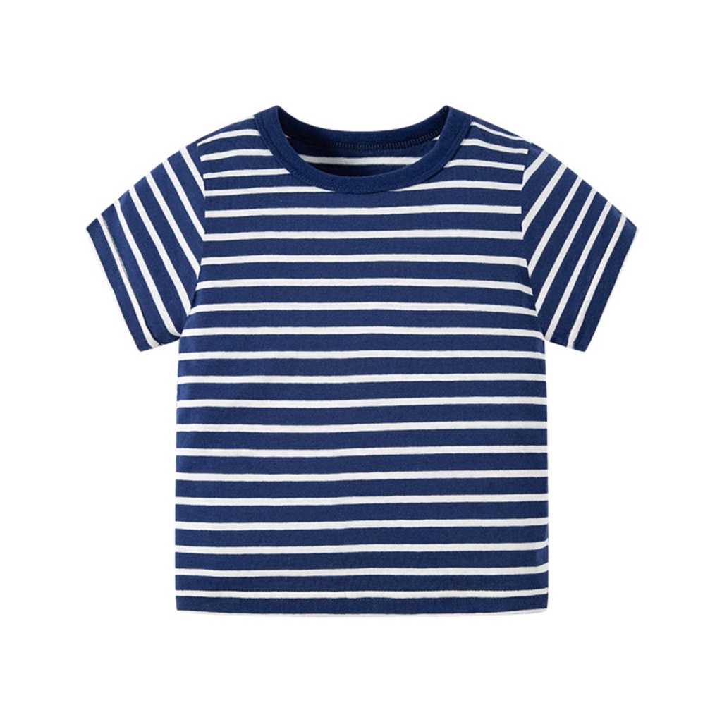 Áo thun cho bé trai sọc ngang chất liệu thun cotton mềm mịn mát mẻ thời trang phong cách hiện đại RHINO KIDS