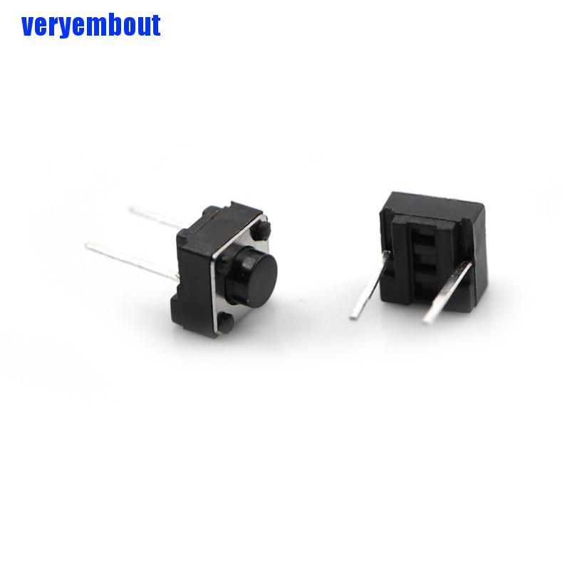 Bộ 20 Nút Công Tắc Nhấn 2 Chấu 6 * 6 * 5mm