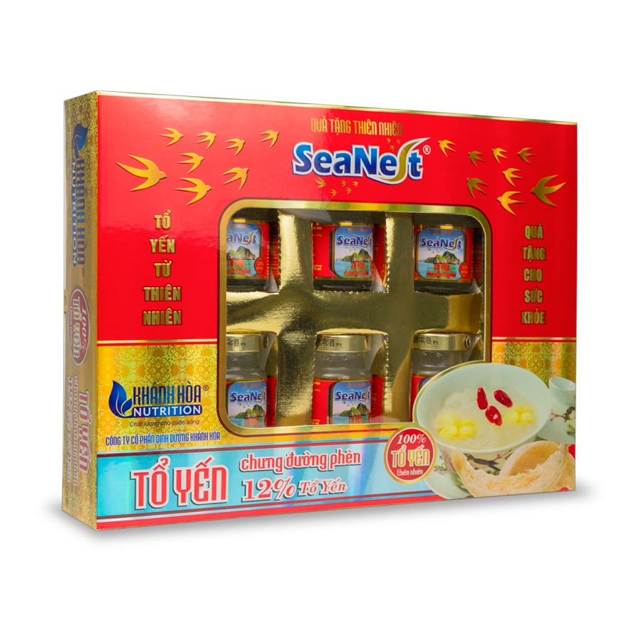 Tổ yến chưng đường phèn cao cấp SeaNest 70 ml (hộp 6 lọ) | BigBuy360 - bigbuy360.vn