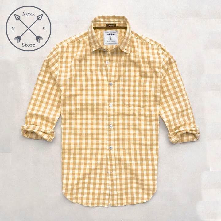 Áo sơ mi caro nam Nexx&Dee tay dài kẻ sọc vải oxford lưới thoáng mát công sở NS03 | BigBuy360 - bigbuy360.vn