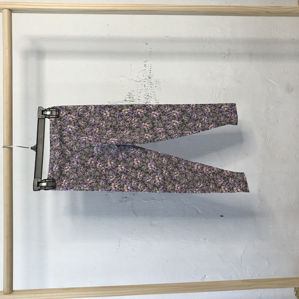 Quần leggings bé gái KABI quần dài thun cotton co giãn thoáng mát dễ thương có hoa văn họa tiết