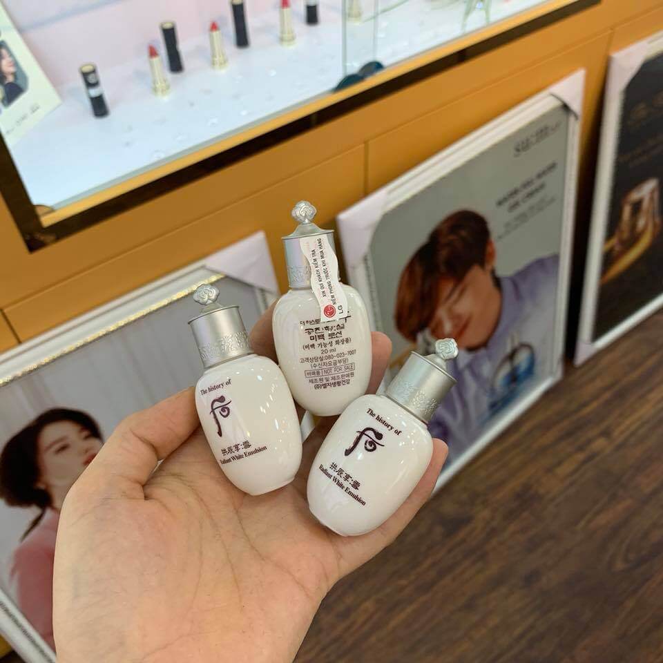 Sữa Dưỡng Trắng Da Whoo Gongjinhyang Seol Radiant White Emulsion 20ml Cân Bằng Độ Ẩm, Làm Sáng Da