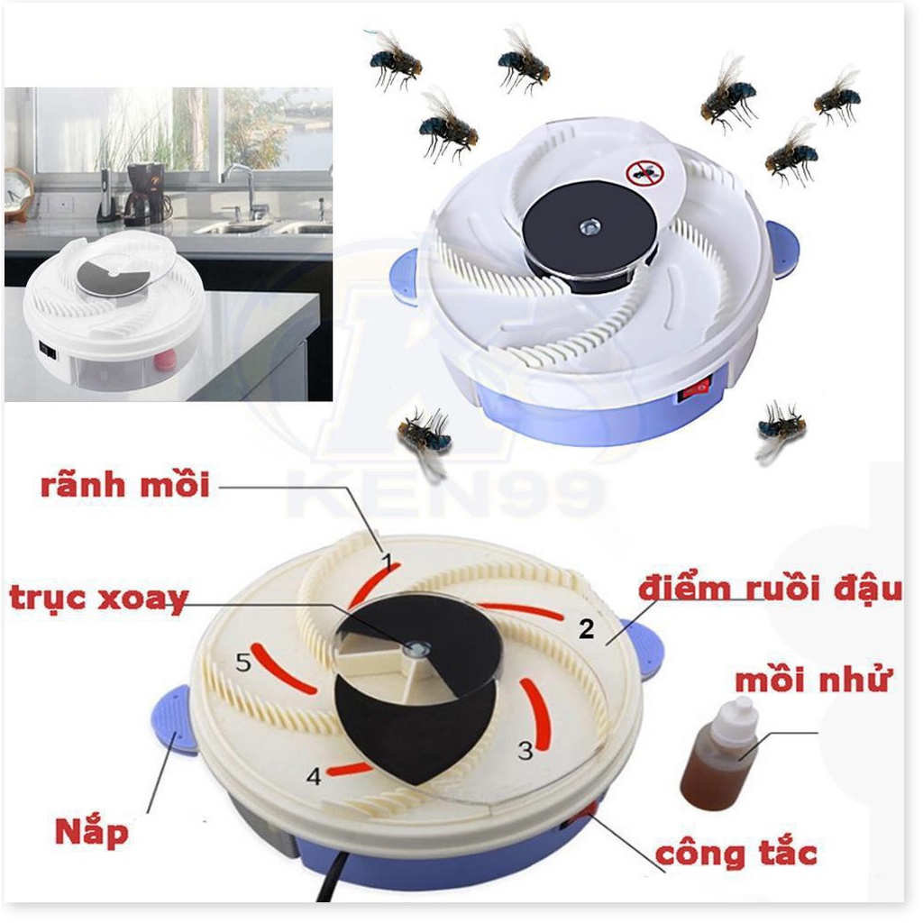 Máy bắt ruồi tự động YD-218 thông minh cao cấp tiêu diệt ruồi nhanh chóng, thân thiện với môi trường