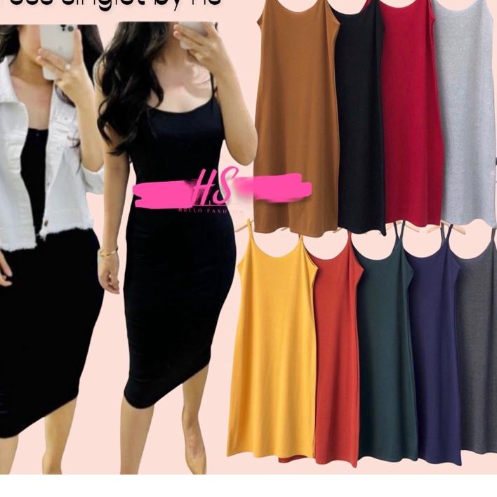 Giảm Giá! Đầm Trơn 9.9 Trơn / Đầm Hai Dây Gợi Cảm UK L-XXL < Code 417