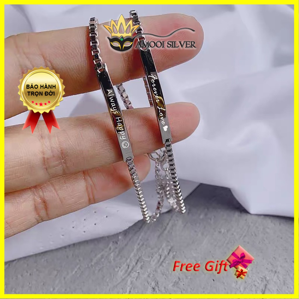 Lắc tay bạc S925 thanh ngang - Amooi Silver AT72