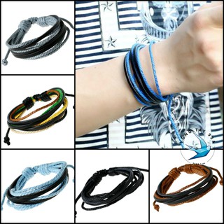 [VRD08] Vòng Đeo Tay Da Nam Nữ Handmade Cá Tính