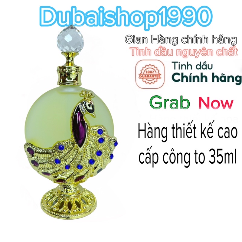 Tinh dầu nước hoa Dubai thiết kế cao cấp mẫu con công blue 35ml
