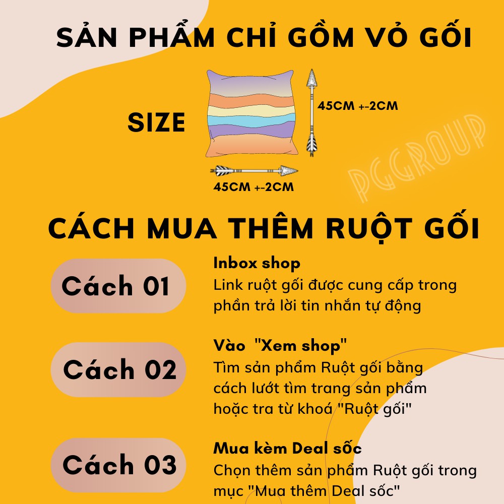 Vỏ gối vuông tựa lưng trang trí sofa cao cấp chất liệu dạ len size 45x45cm