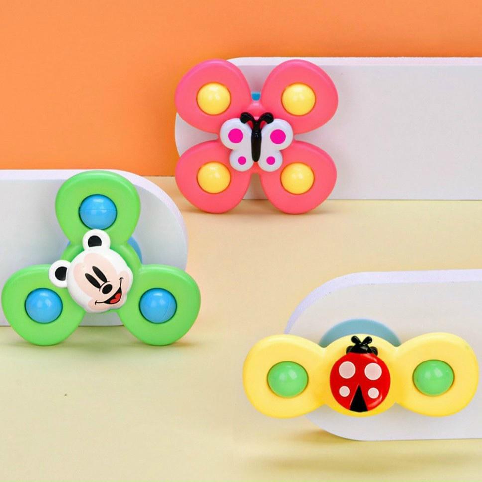 Set 3 con quay spinner cho bé, đồ chơi hình côn trùng dễ thương Chất liệu an toàn cho trẻ