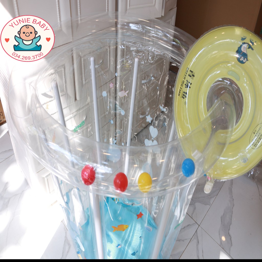 [TẶNG KÈM PHAO CỔ, BƠM TAY ] HỒ BƠI THÀNH CAO SEABABY MẪU MỚI NHẤT 80X80CM.