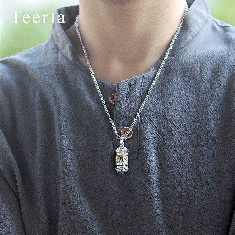 Shurangama Mặt Dây Chuyền Bạc s999 Bùa Hộ Mệnh Bằng Bạc Nguyên Chất Cho Cặp Đôi