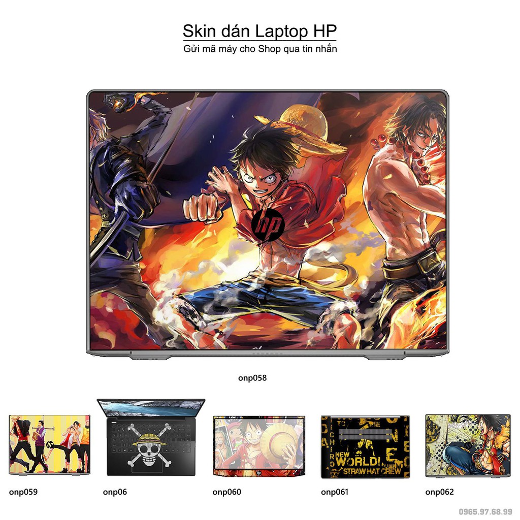 Skin dán Laptop HP in hình One Piece nhiều mẫu 3 (inbox mã máy cho Shop)