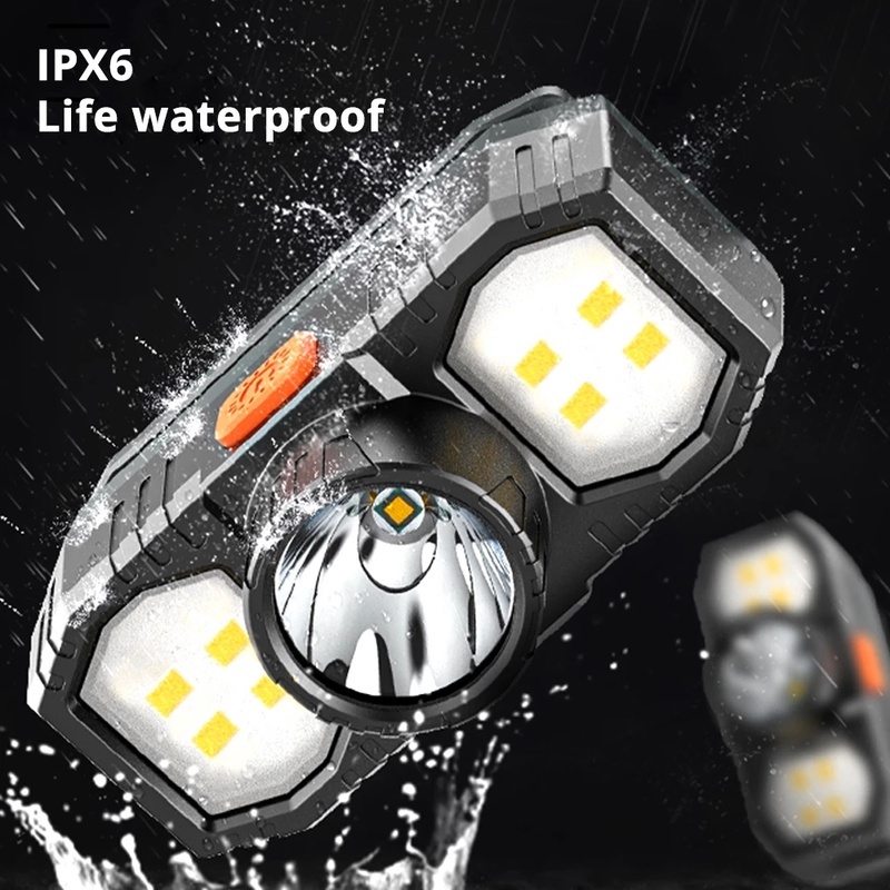 Đèn pin đeo đầu XPE+COB siêu nhẹ chống thấm nước có thể sạc lại