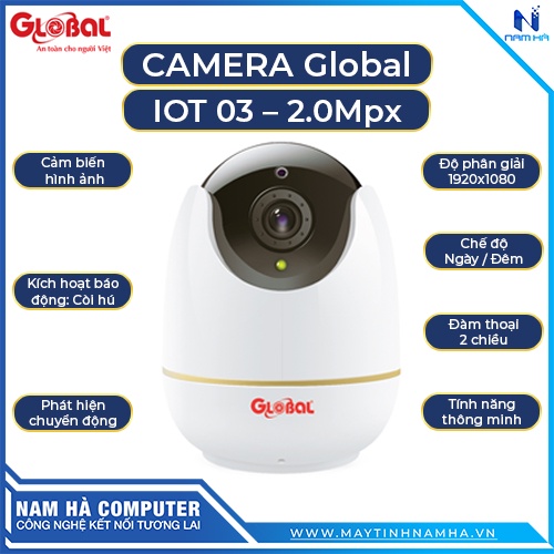 Camera IP WIFI Global IOT3 – 2.0Mpx 1080P FullHD