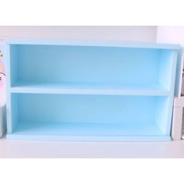 Kệ gỗ mini 2 tầng kệ trang trí để bàn, nhiều màu