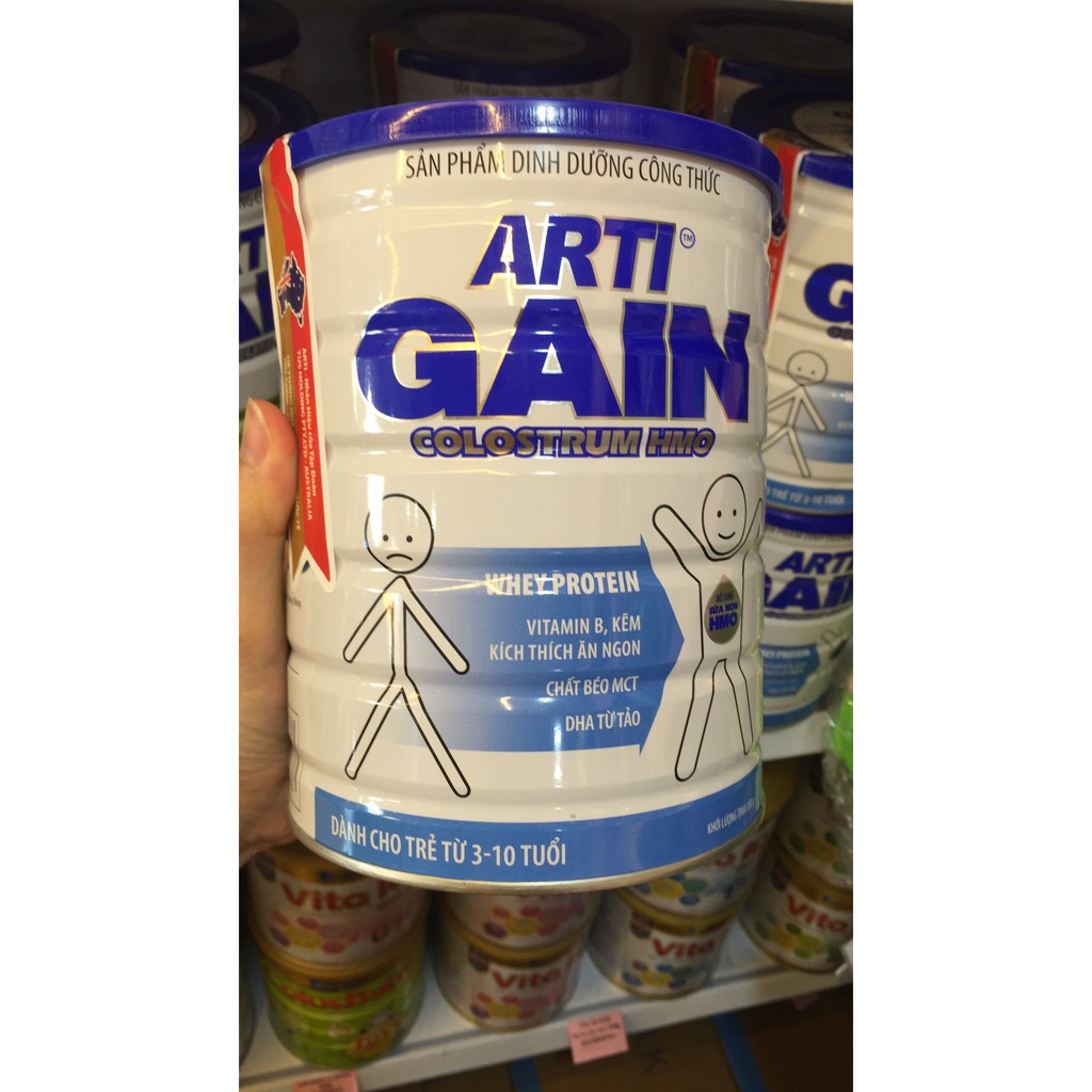 Sữa ARTI GAIN COLOSTRUM HMO LON 900G