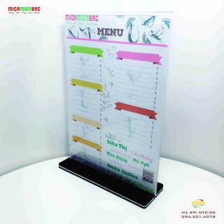 Menu mica a3 kích thước 297 x 420 mm
