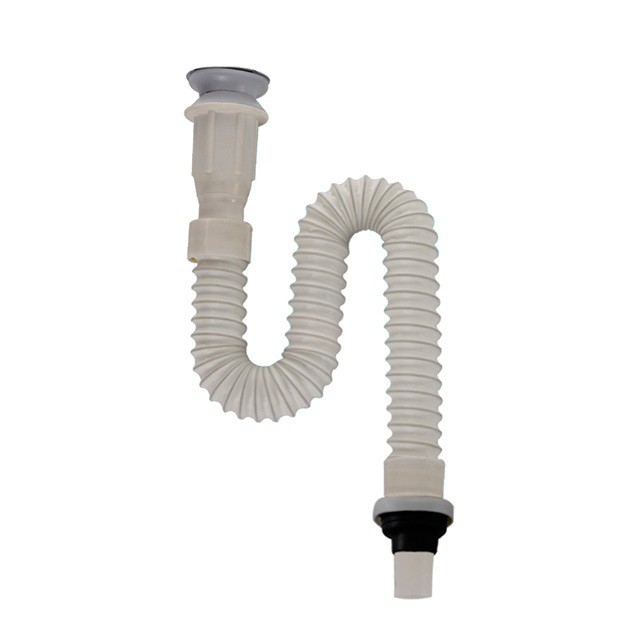 Bộ thoát nước dành cho chậu rửa mặt, đầu inox đuôi nhựa mềm - HV Store 989