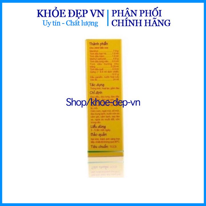 Dầu gừng Thái Dương xoa bóp giảm đau nhức vai gáy , giảm cảm , ngứa do côn trung chai 6ml