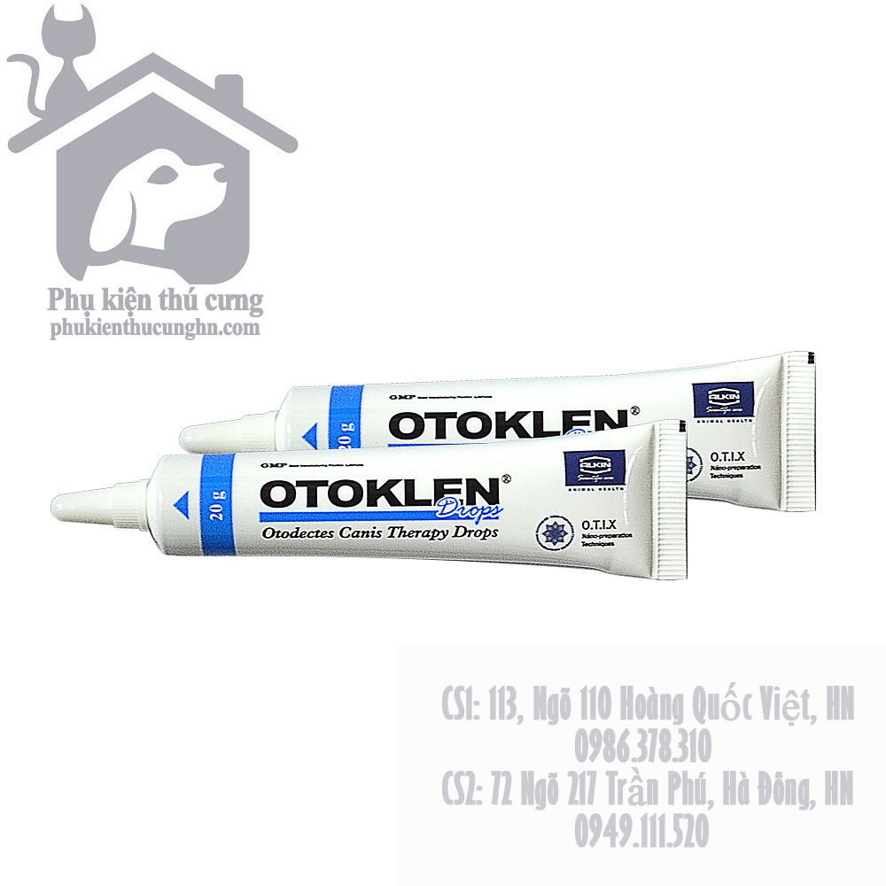 Trị rận tai cho chó mèo OTOKLEN 20g - phụ kiện thú cưng Hà Nội