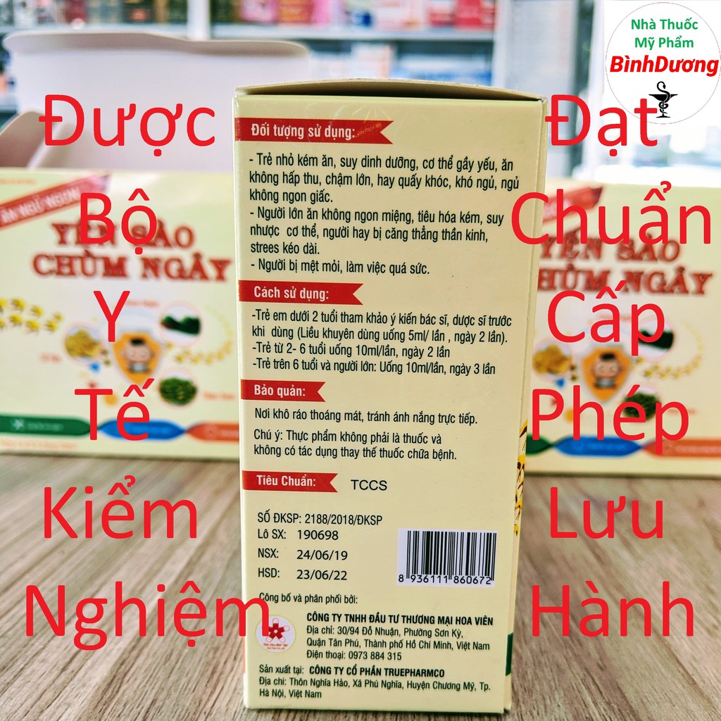 Siro Ăn Ngon Yến Sào Chùm Ngây Dành Cho Trẻ Biếng Ăn, Khó Ngủ, Hấp Thu Kém