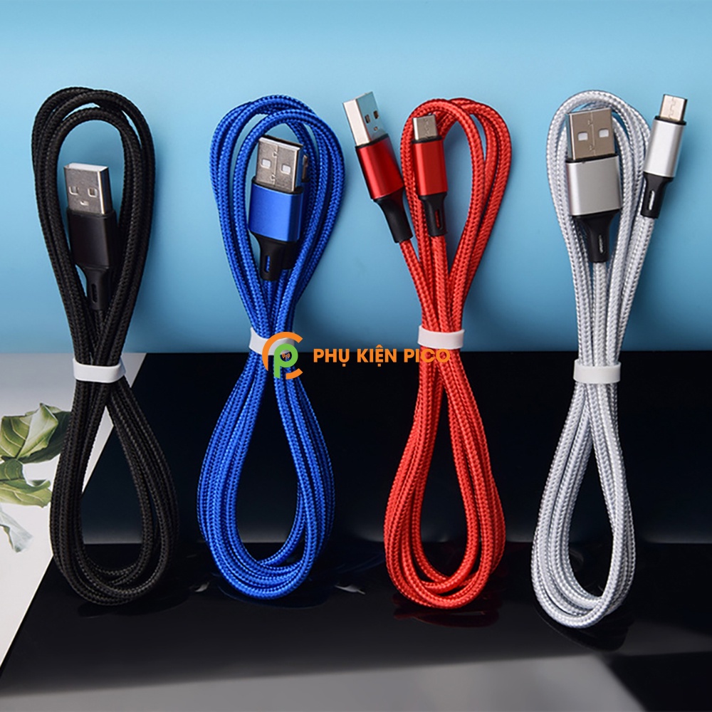 Cáp sạc bọc dù Type-C Micro Usb dây dù siêu bền chống đứt hỗ trợ sạc nhanh