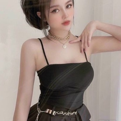 Áo 2 dây có sẵn mod ngực ( Bra Su đúc)PC