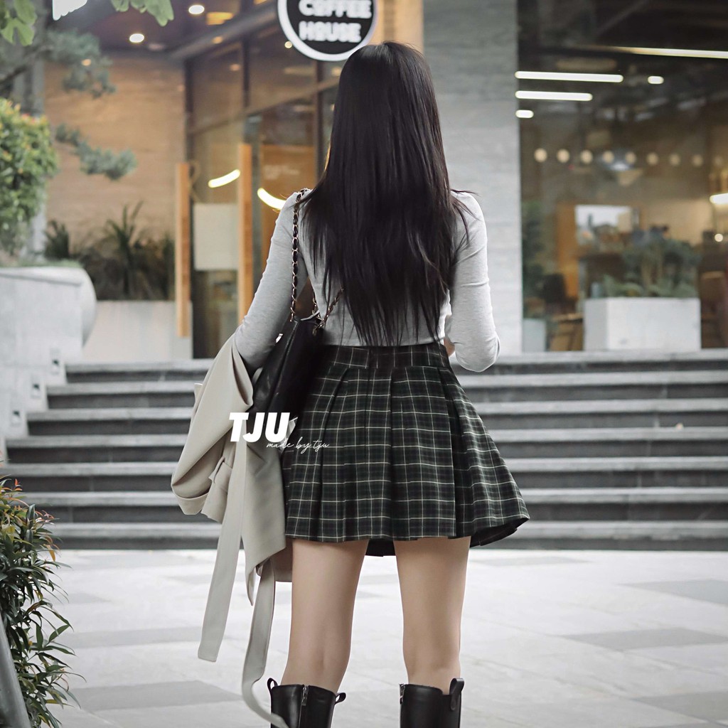 Chân váy tennis caro lưng cao dáng ngắn xòe, Chân váy xếp ly kẻ caro, ulzzang, Hàn Quốc, thiết kế T-Ju (cv Tennis) | BigBuy360 - bigbuy360.vn