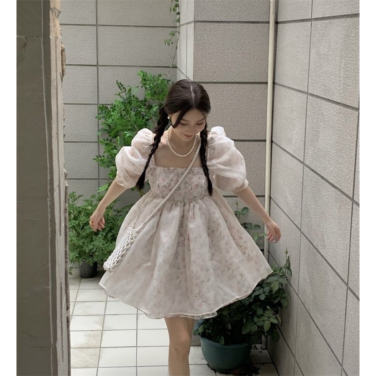 ĐẦM BABYDOLL VOAN HOA XÒE CHUẨN FORM 2 KIỂU