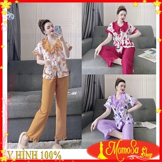 Đồ bộ tiểu thư mặc nhà kate lụa mềm mịn momosa
