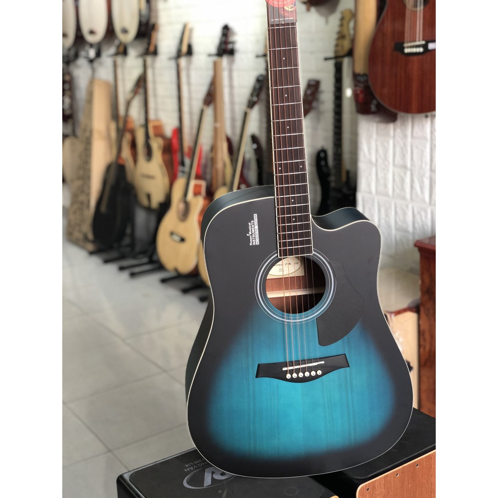 Guitar Rosen G11 màu xanh chính hãng tặng kèm phụ kiện