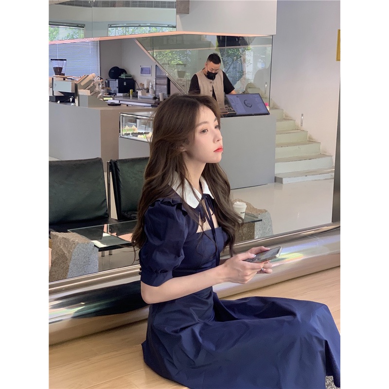 Đầm nữ dự tiệc cổ sen khoét phối cột nơ phong cách Hàn Quốc trẻ trung thời trang -Thời Trang VADA (VD404) | BigBuy360 - bigbuy360.vn