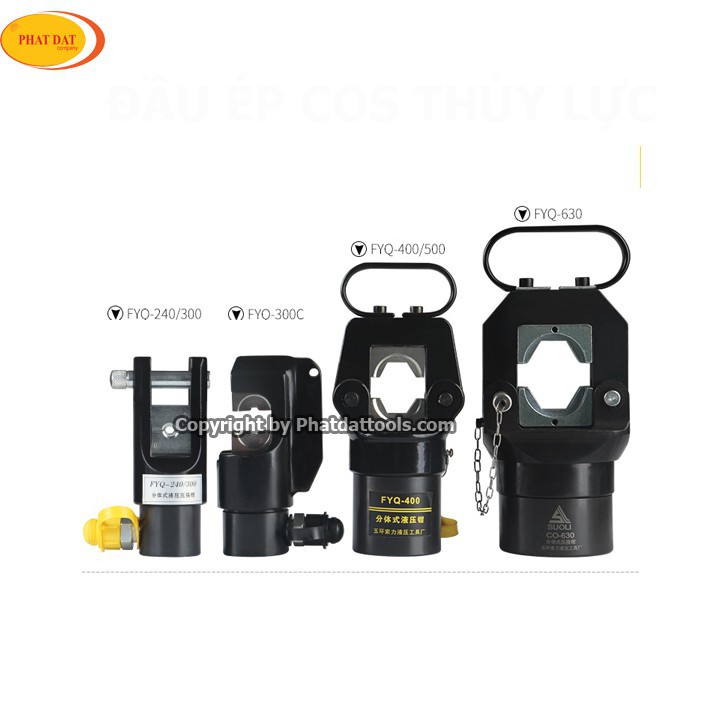 Đầu ép cos thủy lực FYQ400 kèm bơm tay thủy lực CP180-Phạm vi ép cos 16-400mm2